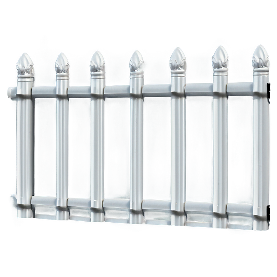 White Metal Fence Elegance Png Jro