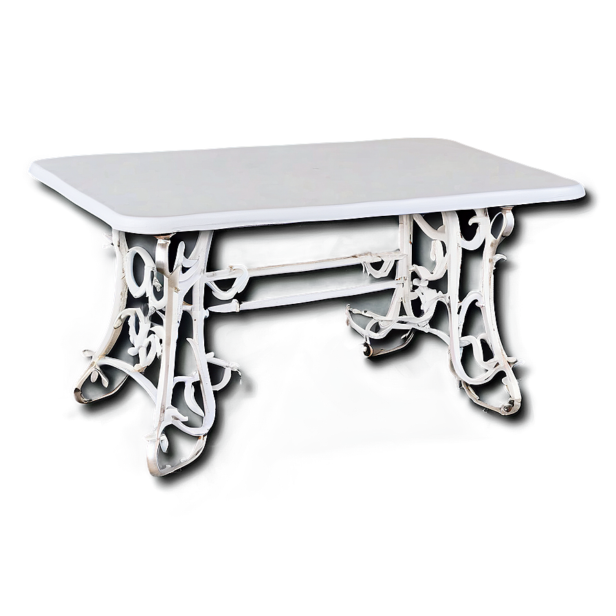 White Metal Table Png 40