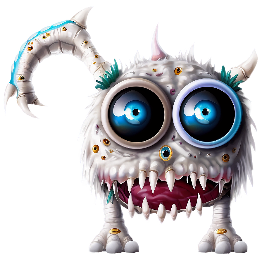 White Monster Clipart Image Png 71