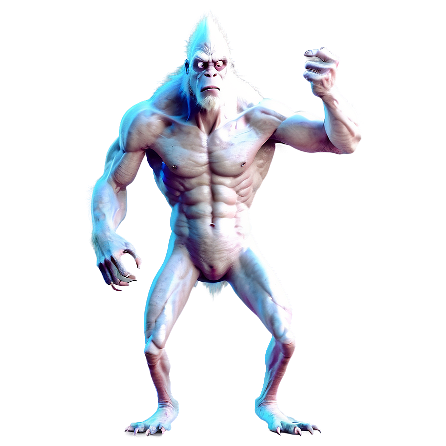 White Monster For Animation Png 06212024