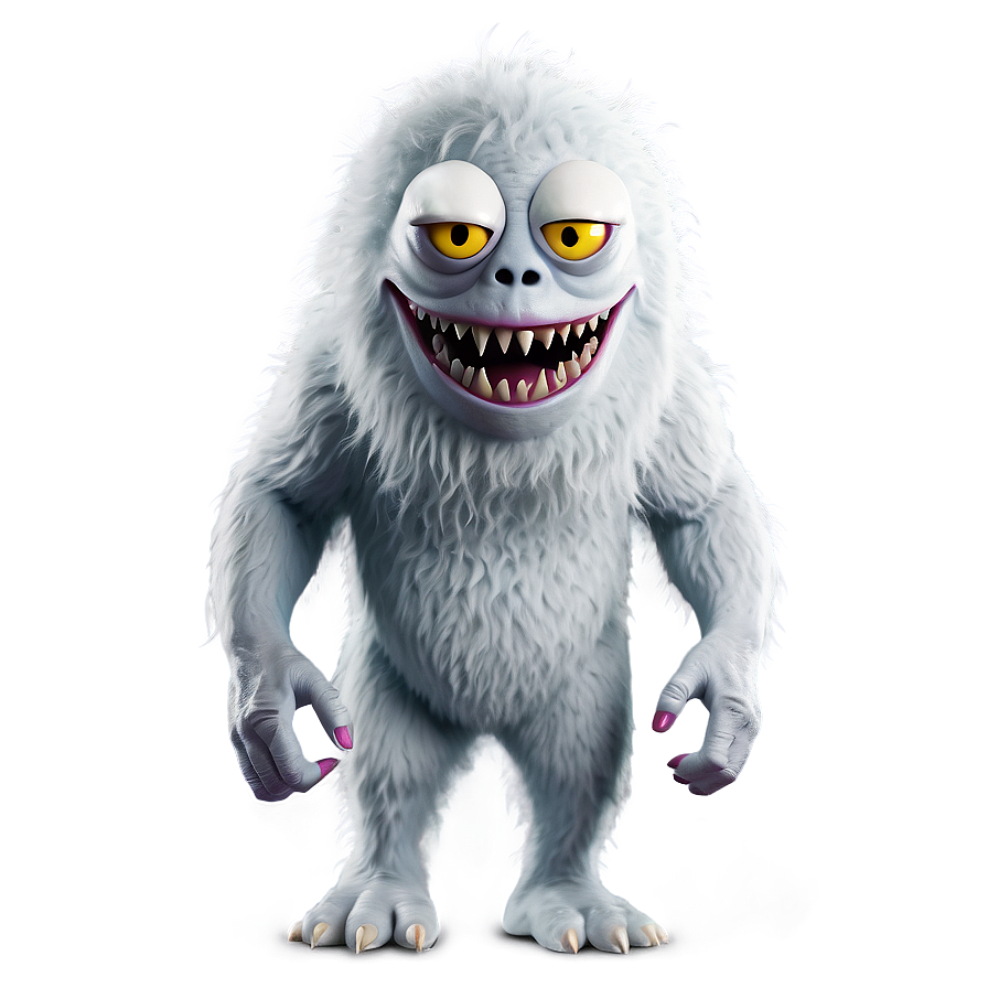 White Monster For Halloween Png 06212024