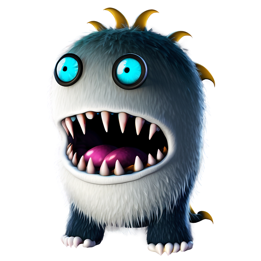 White Monster For Halloween Png 39