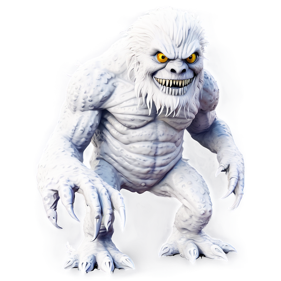 White Monster In Snow Png 06212024