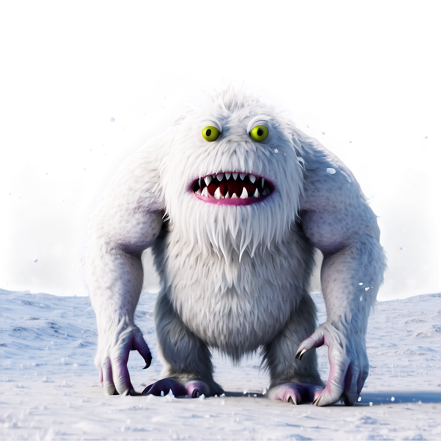 White Monster In Snow Png 11