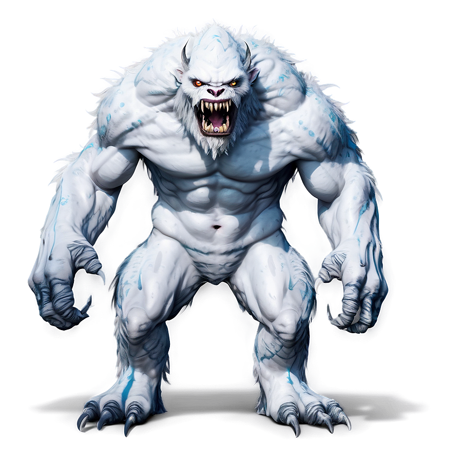 White Monster In Snow Png 25