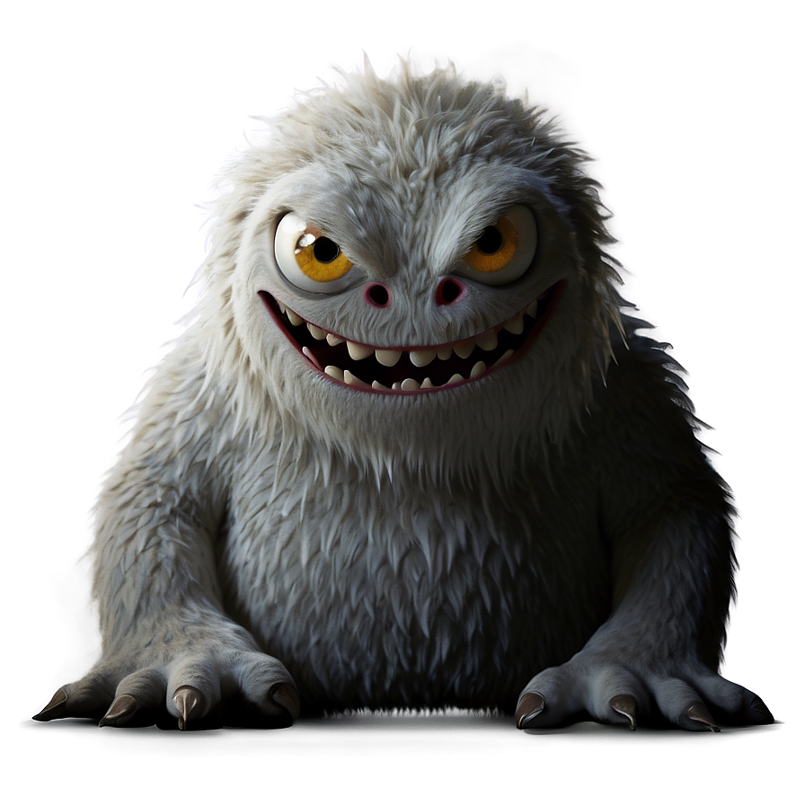 White Monster With Shadow Png 32