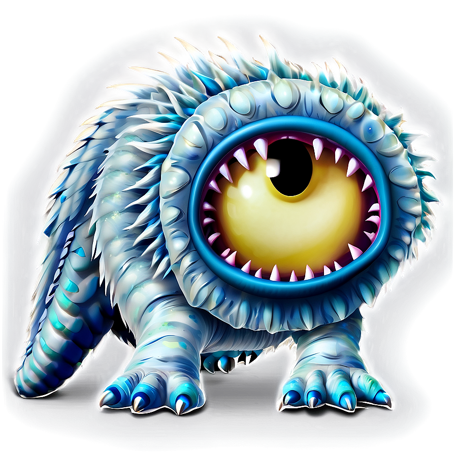 White Monster With Tail Png 06212024