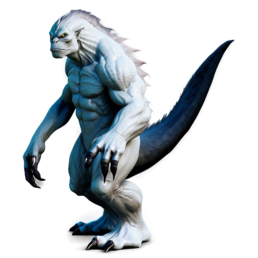 White Monster With Tail Png 13