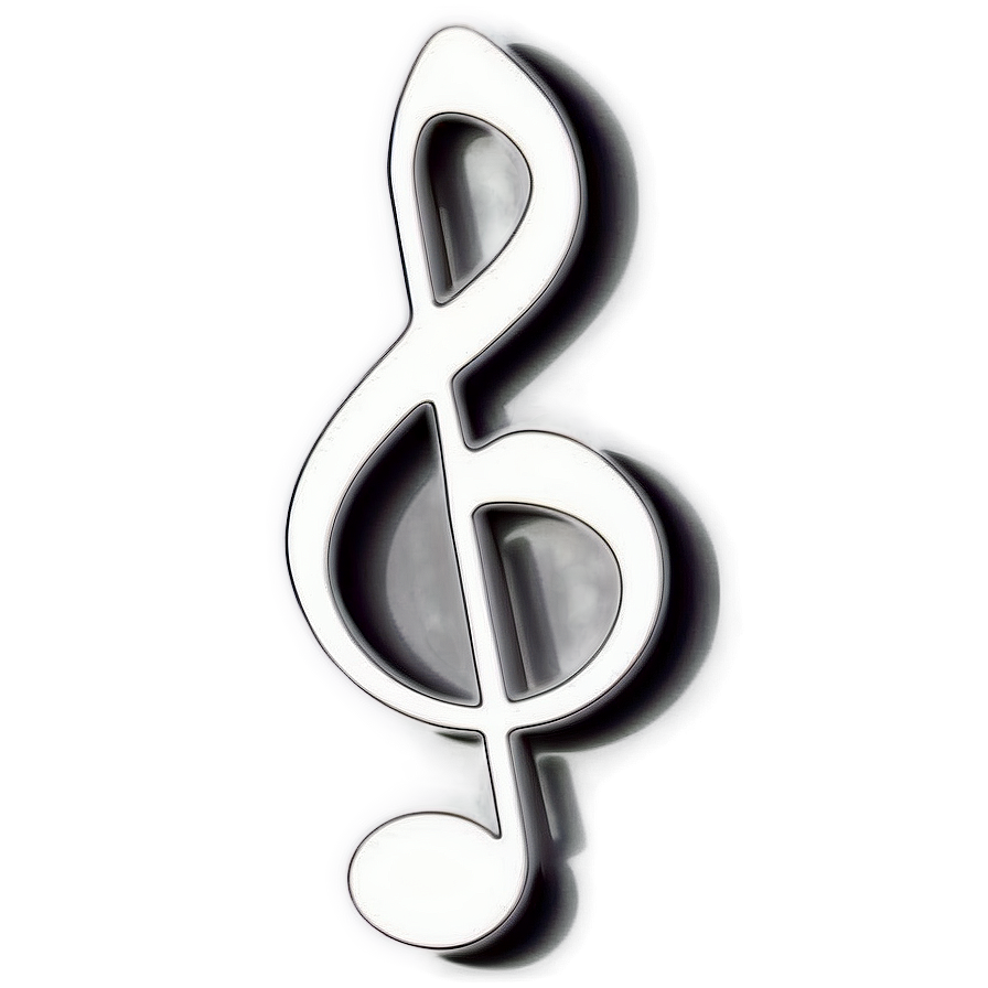 White Music Note Doodle Png Ewo