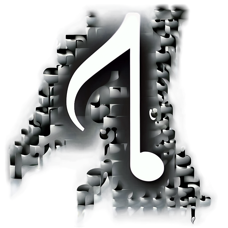 White Music Note With Effects Png 48