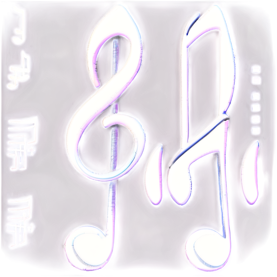 White Music Notes On Staff Png Gur46