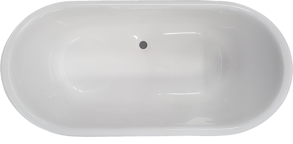 White Oval Bathtub Top View