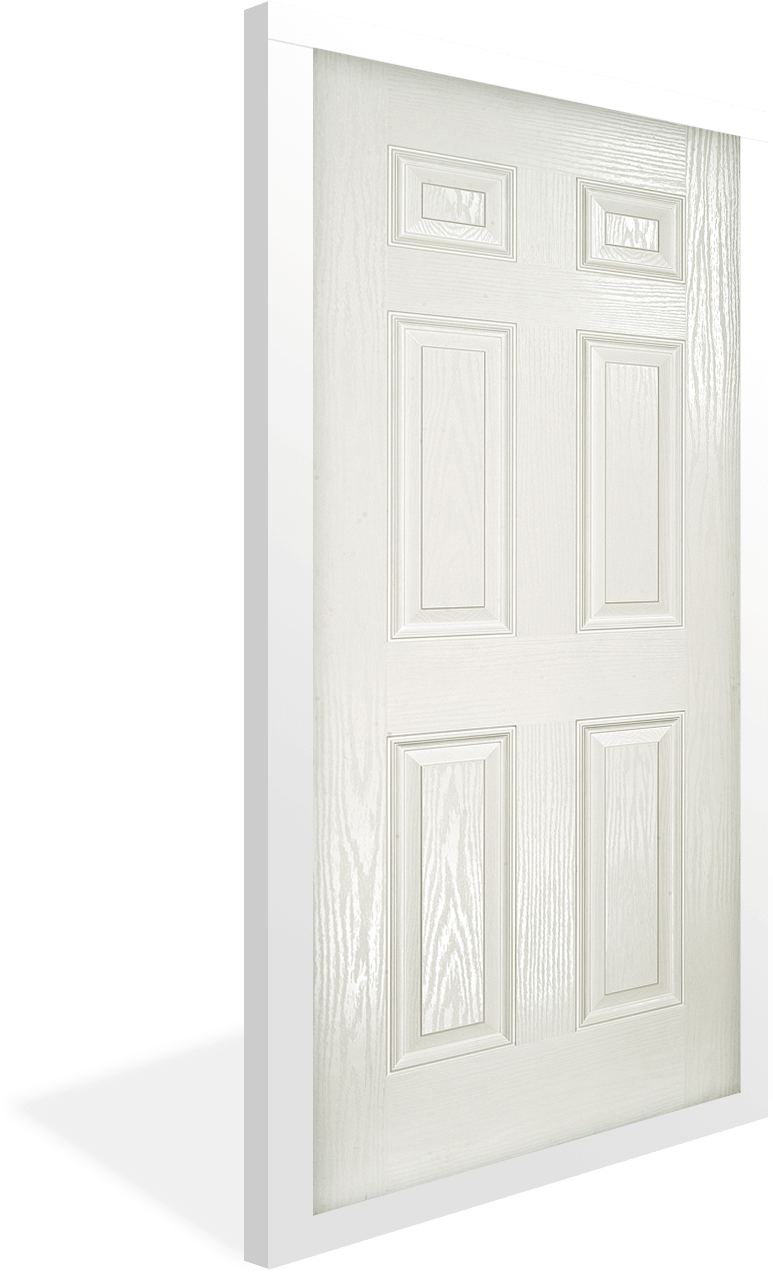 White Panel Door Isolated