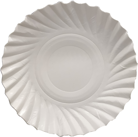 White Paper Plate Top View