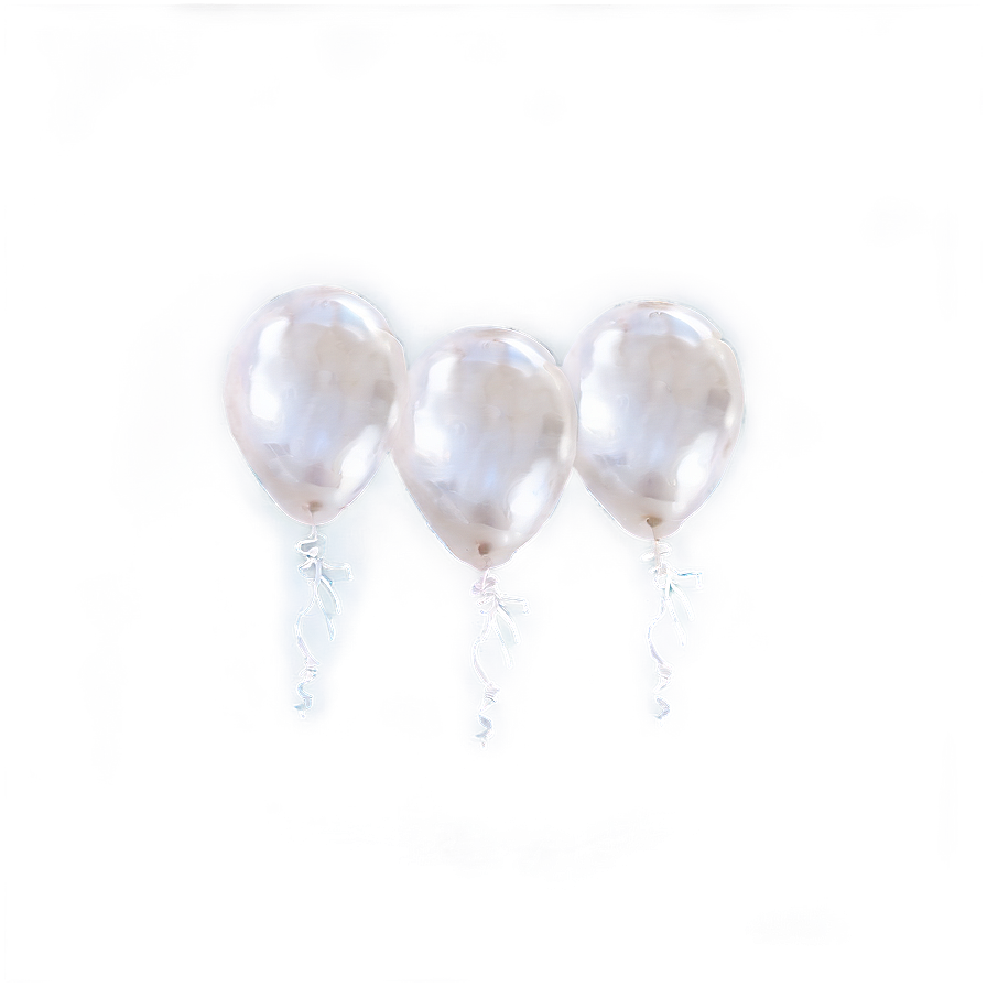 White Pearl Balloons Png 06122024