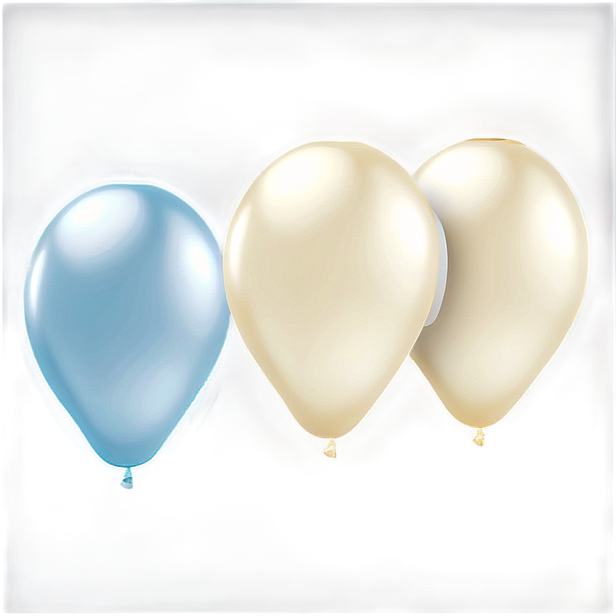 White Pearl Balloons Png Btf33