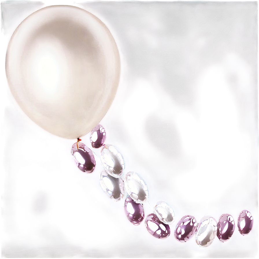 White Pearl Balloons Png Kou19