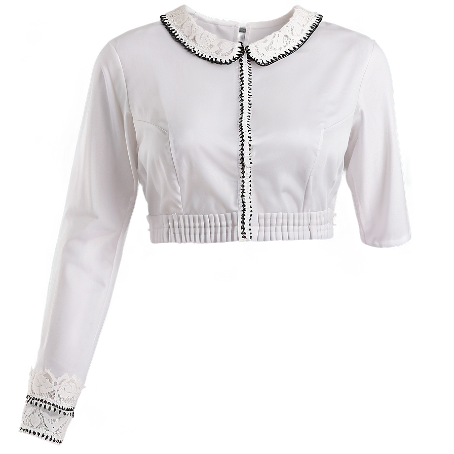 White Peplum Shirt Png 05252024