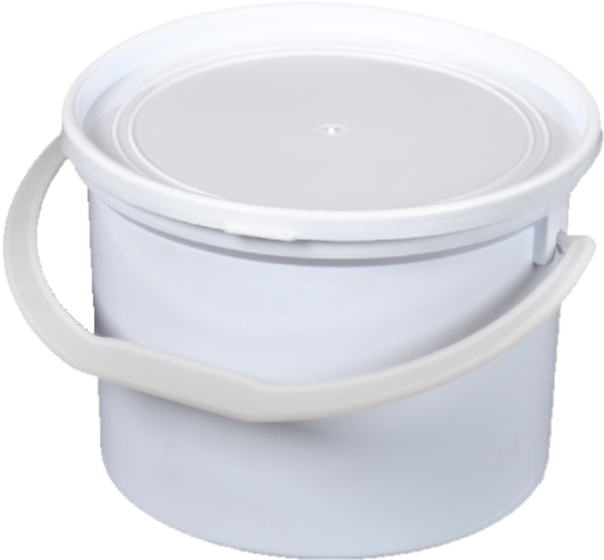 White Plastic Bucketwith Lid