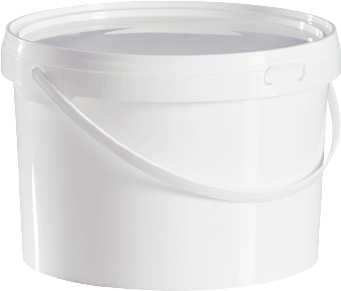 White Plastic Bucketwith Lidand Handle