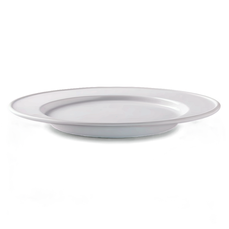 White Plate With Raised Rim Png 2