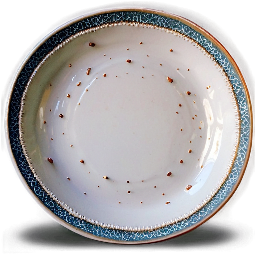 White Plate With Subtle Pattern Png 65