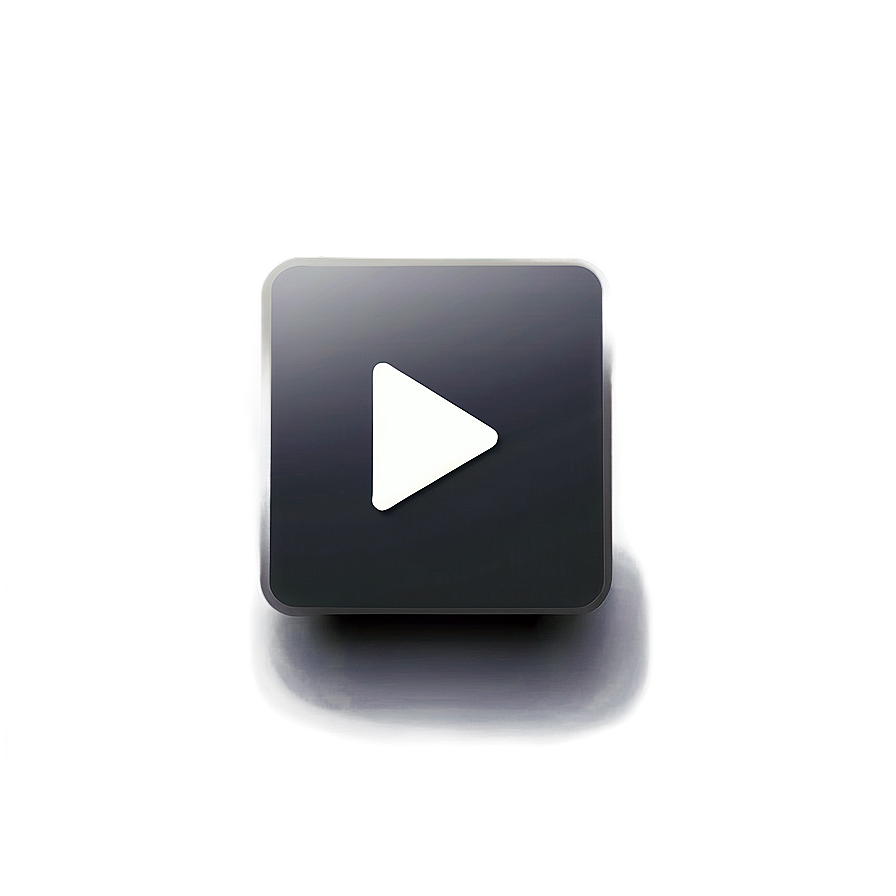 White Play Button Design Png 06212024