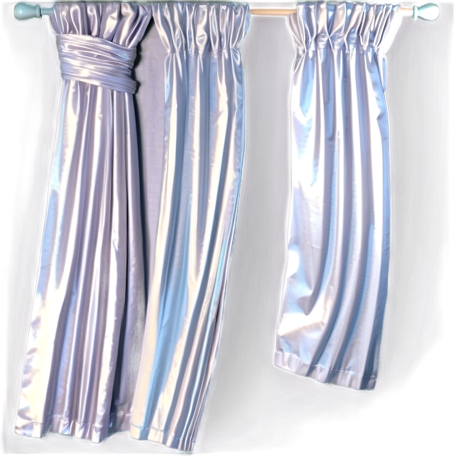 White Pleated Curtains Png Qav