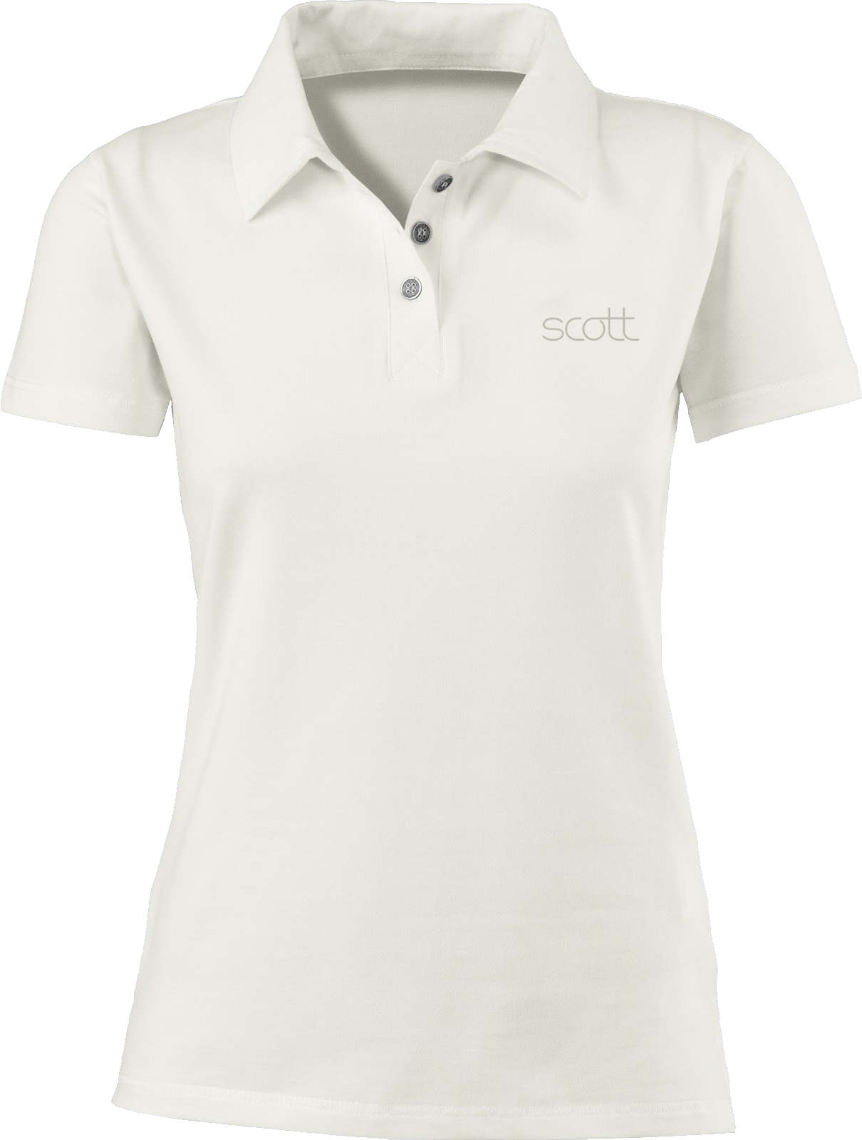 White Polo Shirt Branded Scott