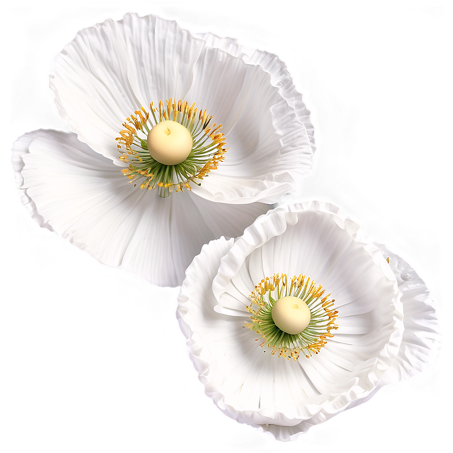 White Poppies Flowers Png 05242024