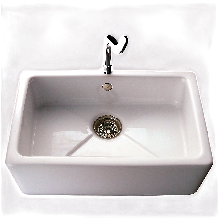 White Porcelain Kitchen Sink Png 06122024