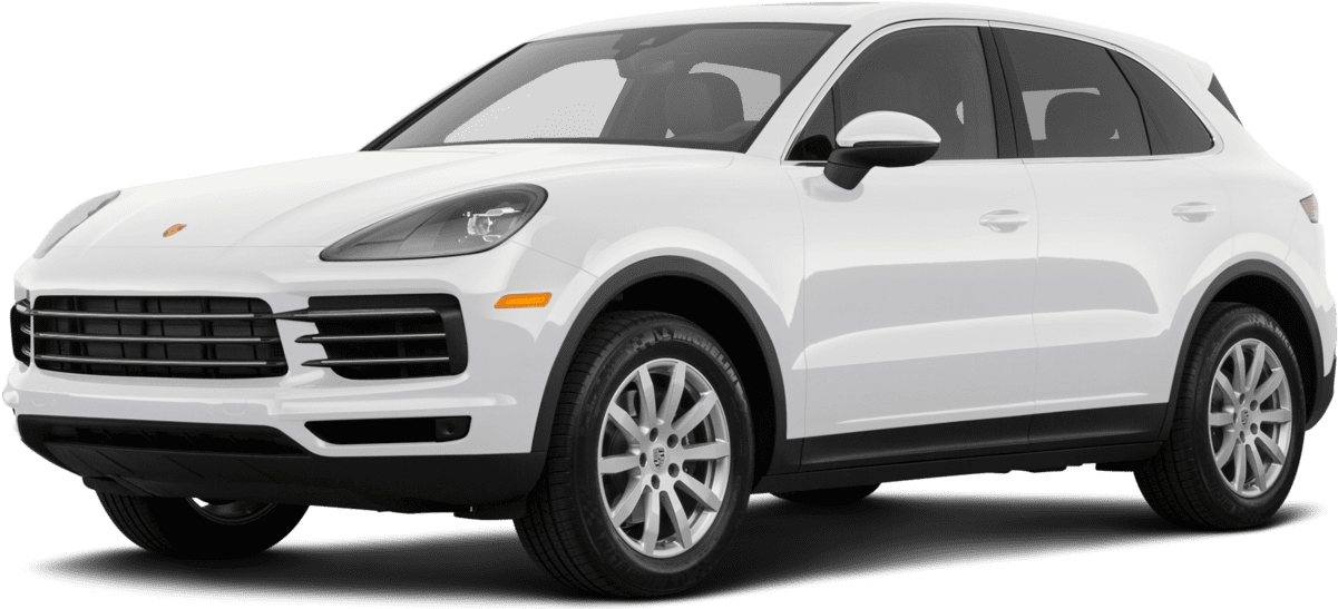 White Porsche Cayenne S U V Side View