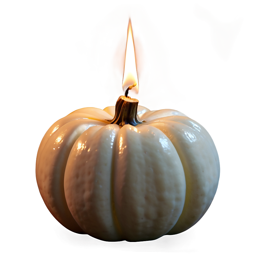 White Pumpkin Candle Png 73