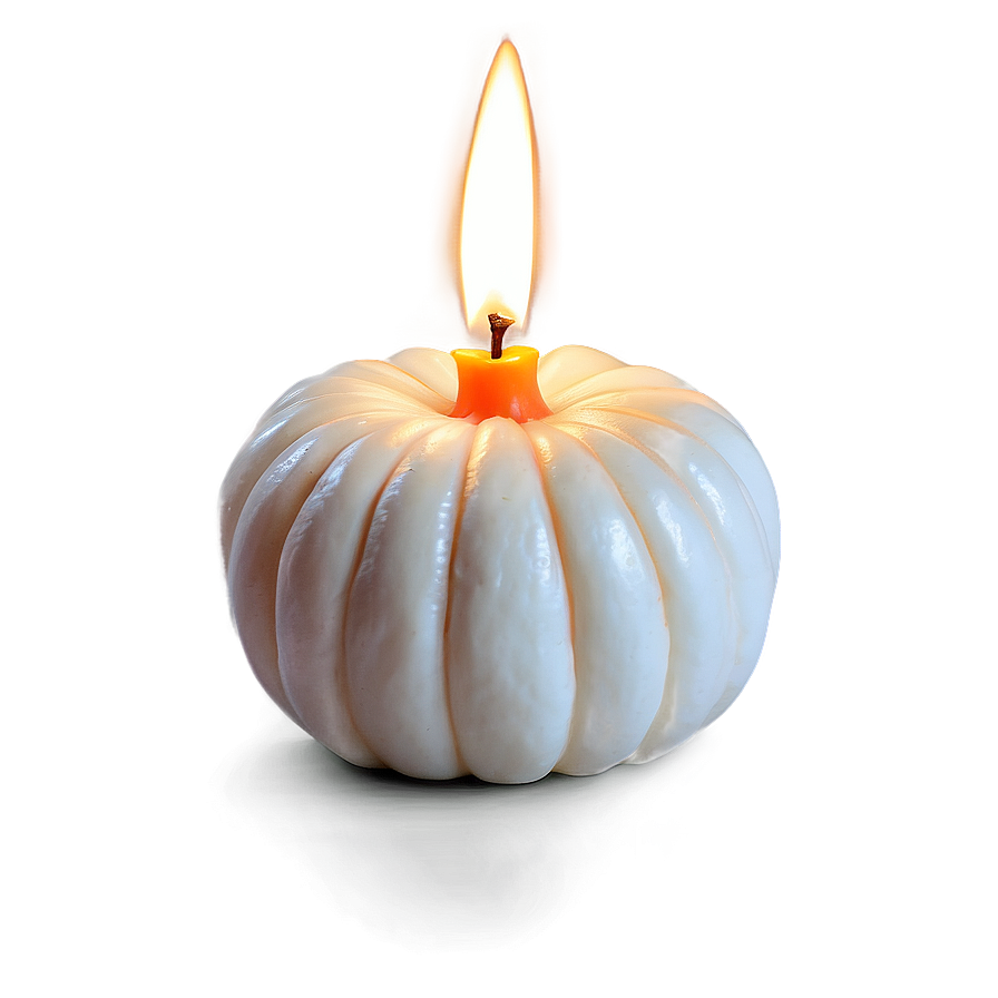 White Pumpkin Candle Png Ibo24