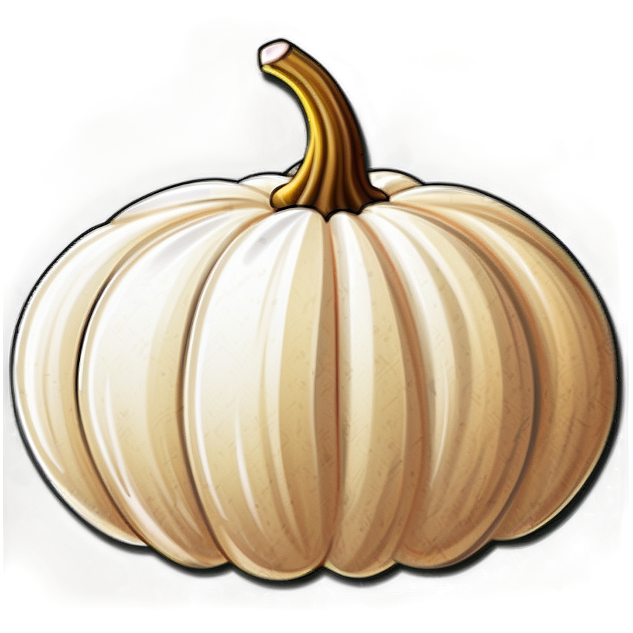 White Pumpkin Illustration Png 06212024