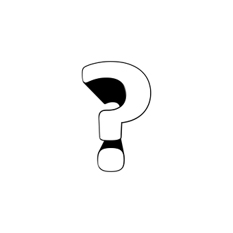 White Question Mark Black Background