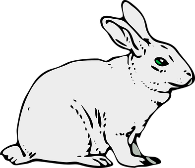 White Rabbit Silhouette Graphic