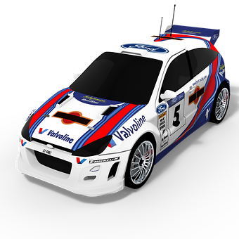 White Rally Car Valvoline Livery