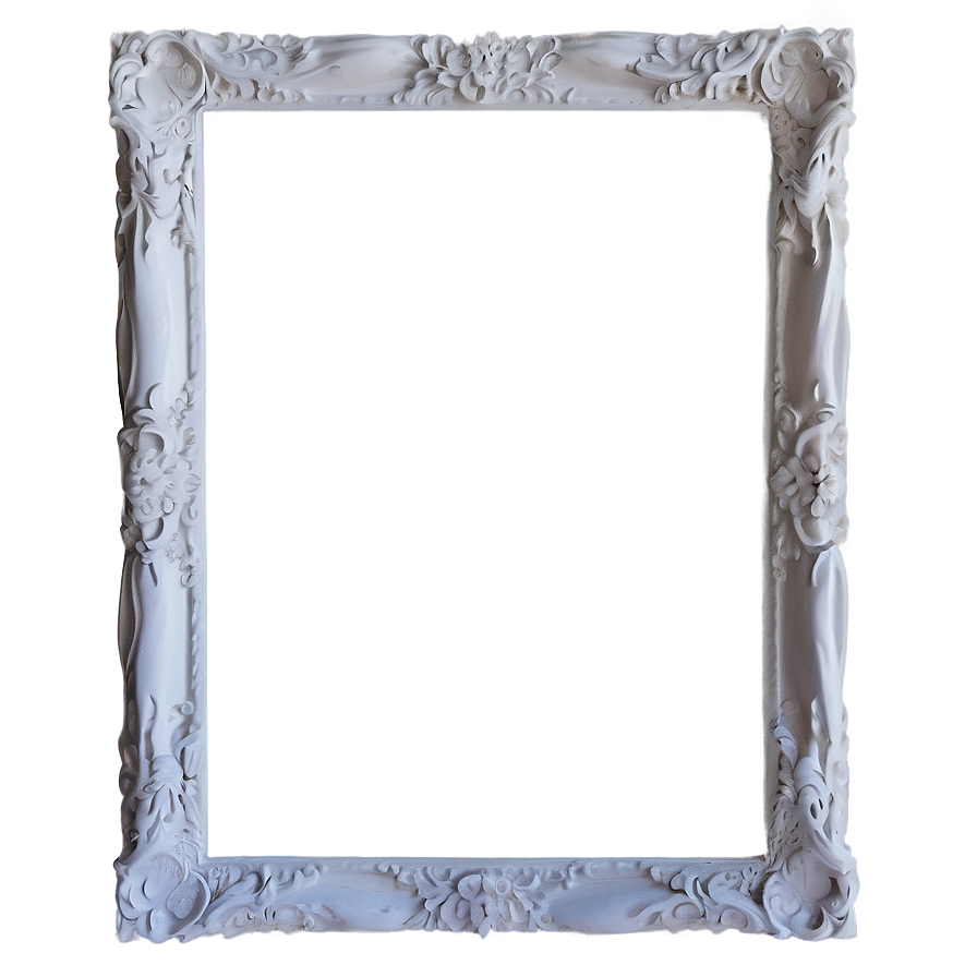 White Rectangle Frame Png 05252024