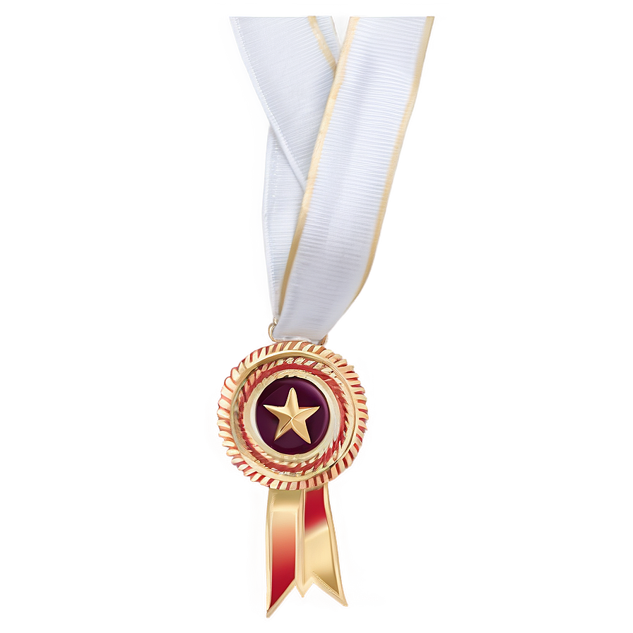 White Ribbon Rosette Award Png 61