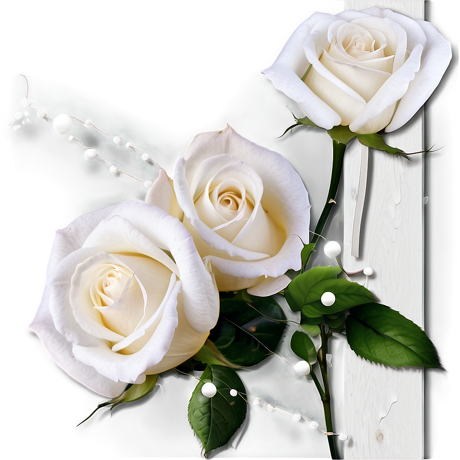 White Roses Wedding Png 05042024