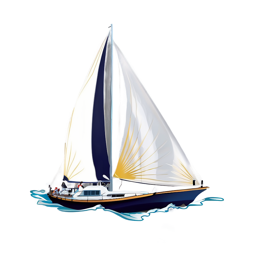 White Sailing Boat Png 06112024