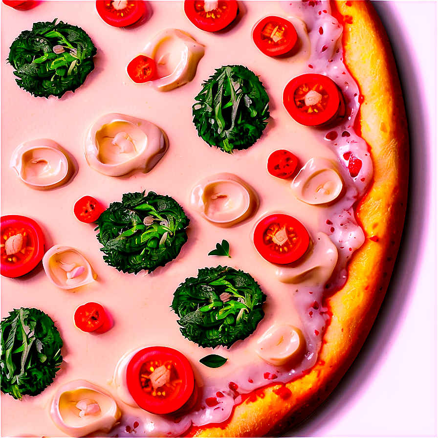 White Sauce Pizza Png 8