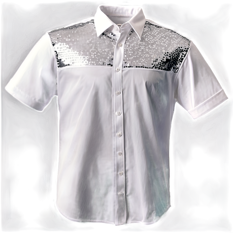 White Sequin Shirt Png Usb29