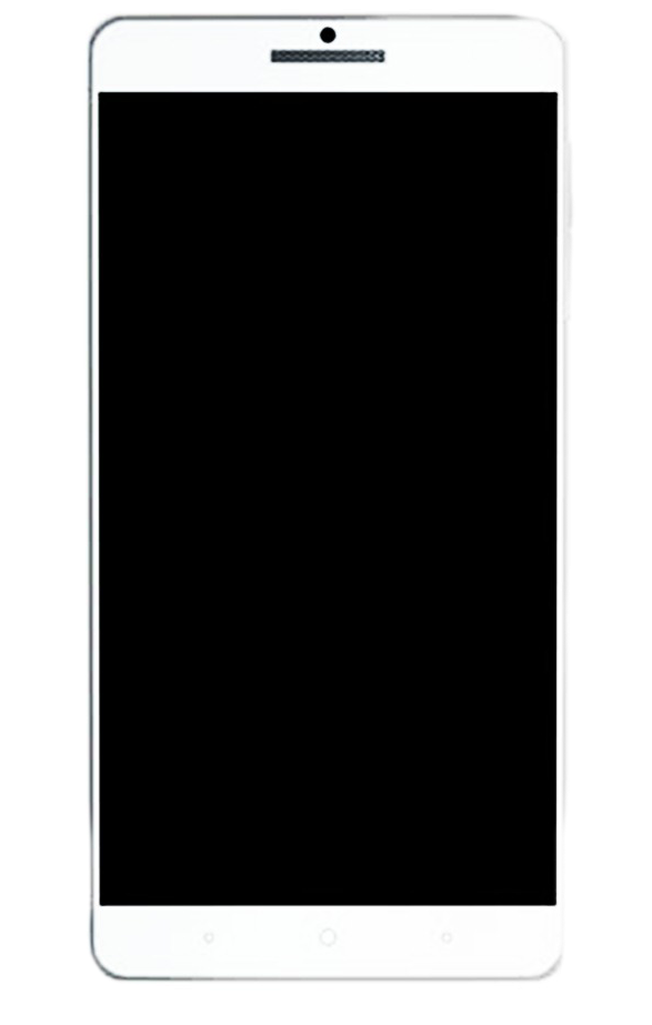 White Smartphone Blank Screen