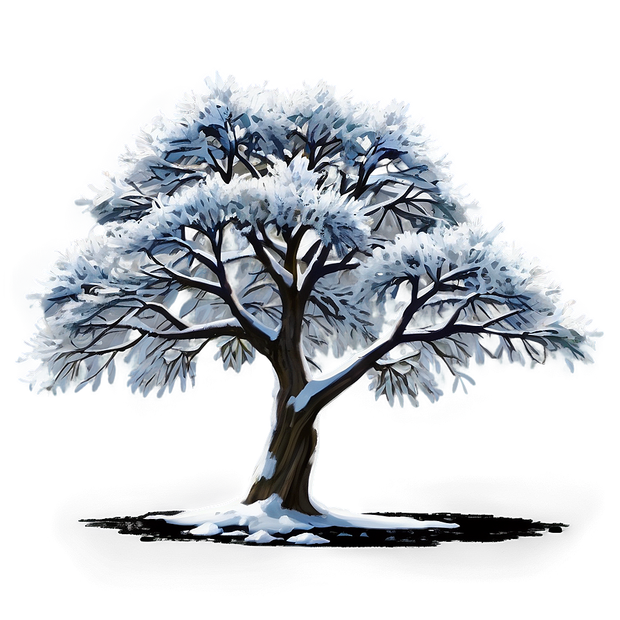 White Snow Tree Png Bun