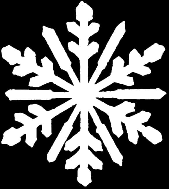 White Snowflake Black Background