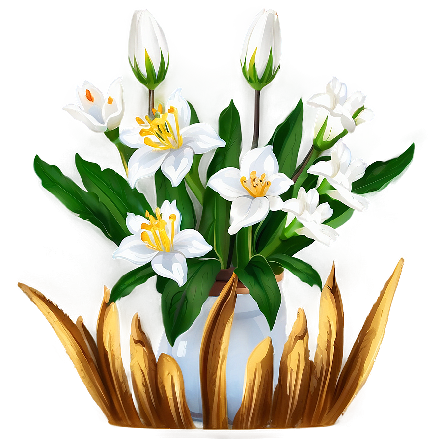 White Spring Flowers Png 68