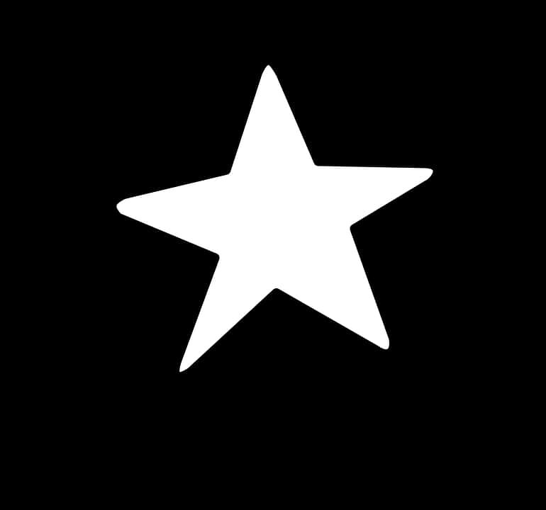 White Star Icon Black Background