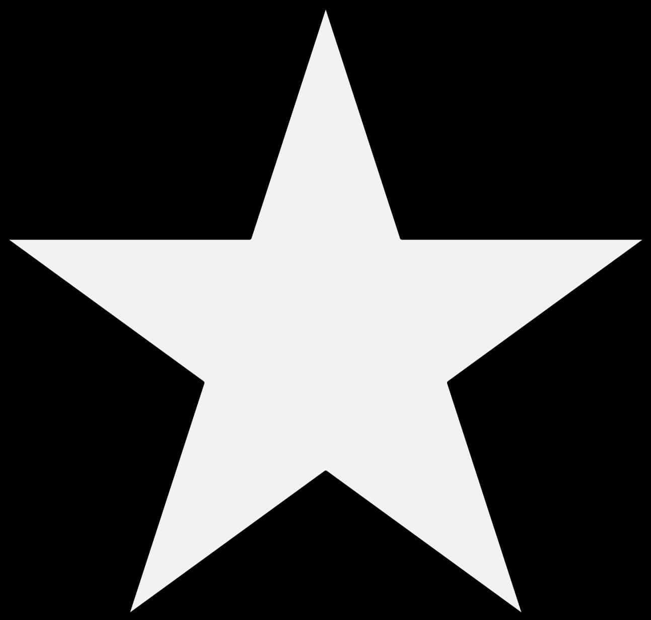 White Star Icon Simple Graphic